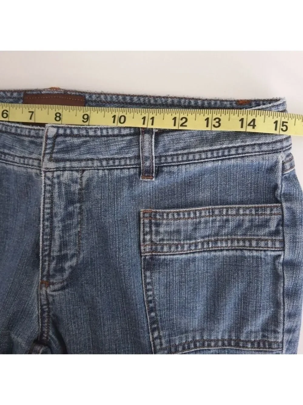 Wide Leg VNTG Jeans No Back Pocket 90s Altered Hem Y2k